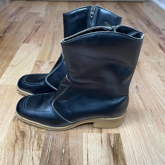 Vintage‎ 70s black boots - Picture 3 of 7